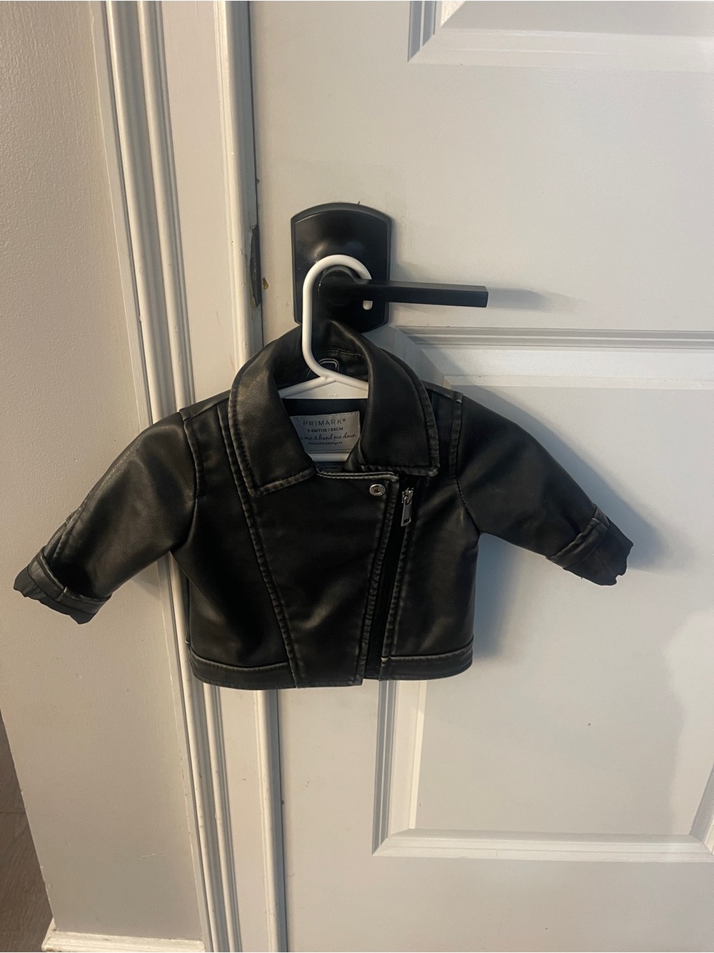 Kids Black Faux Leather Moto Jacket